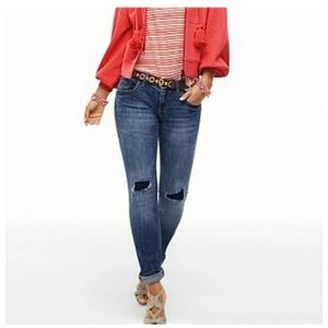 Cabi Slim Boyfriend Jeans Style 5695 Size 4 Distressed Medium Wash